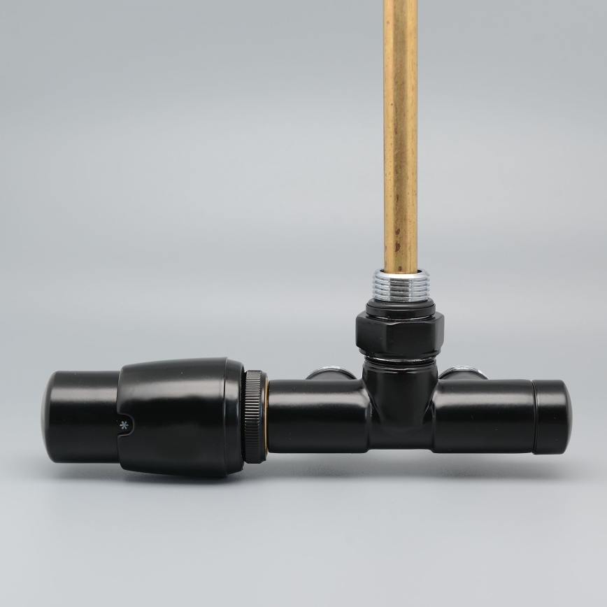 P.M.H. UNIKO-LB-EK - Клапан с термостатической головкой UNIKO, левый/чёрный