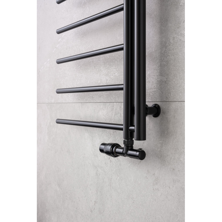 P.M.H. UNIKO-LB-EK - Клапан с термостатической головкой UNIKO, левый/чёрный