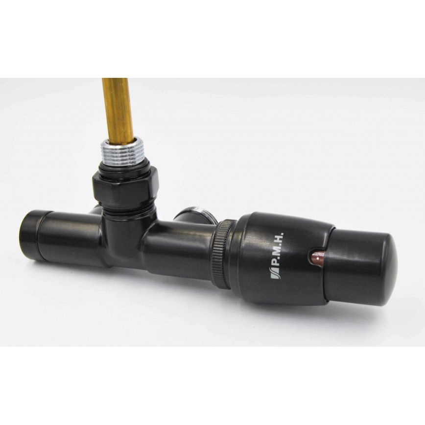 P.M.H. UNIKO-RB-EK - Вентиль з термостатичною головкою UNIKO правий/чорний