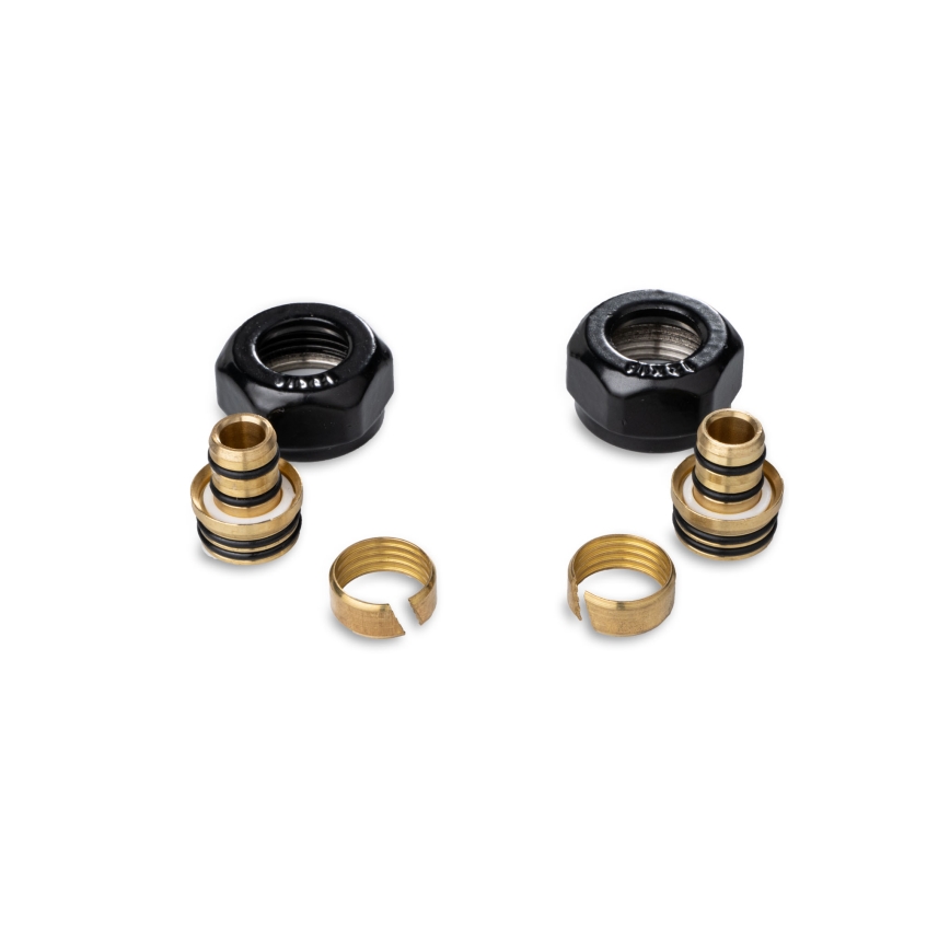 P.M.H. ZZM1624 - Компресійний штуцер для вентиля UNIKO/TERM/DUO чорний/alupex 16 mm