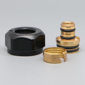 P.M.H. ZZM1624 - Компресійний штуцер для вентиля UNIKO/TERM/DUO чорний/alupex 16 mm