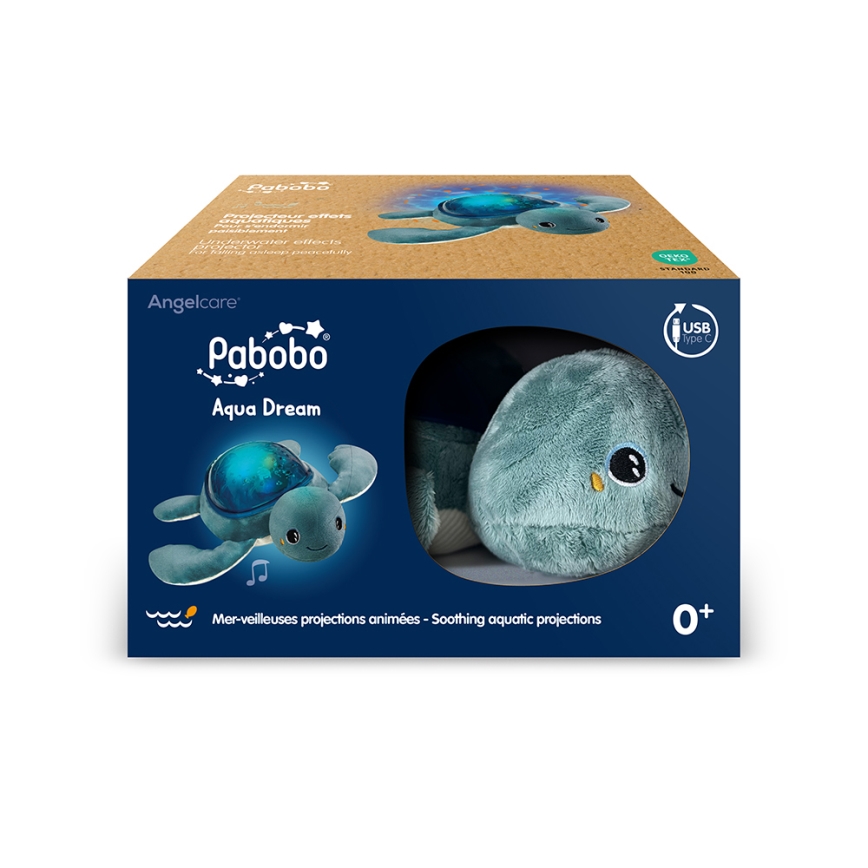 PABOBO - Проектор с мелодией AQUA DREAM USB черепаха