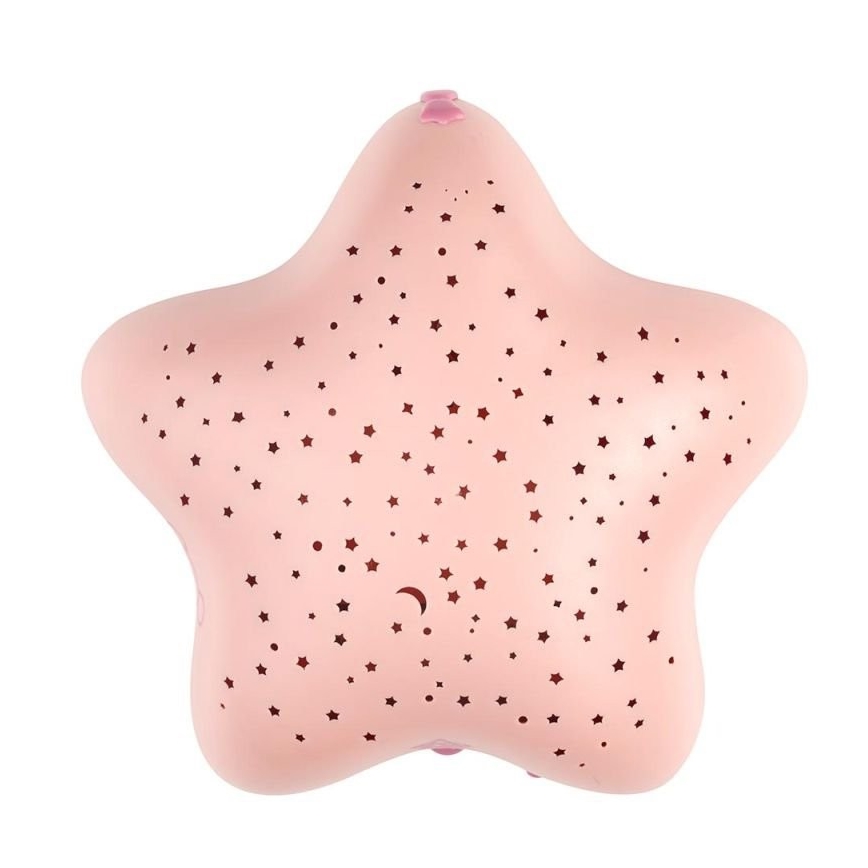 PABOBO - Проектор з мелодією STAR 3xAA рожевий