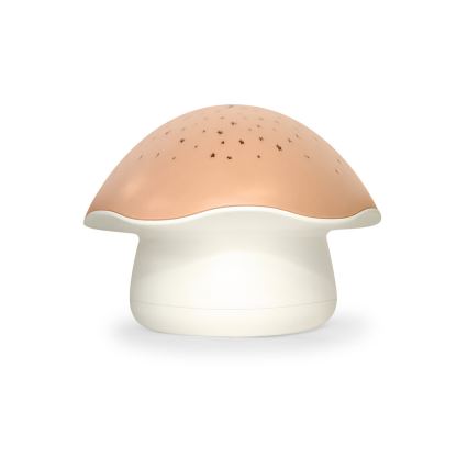 PABOBO - Проєктор з мелодією STAR MUSHROOM 3xAA лососево-рожевий