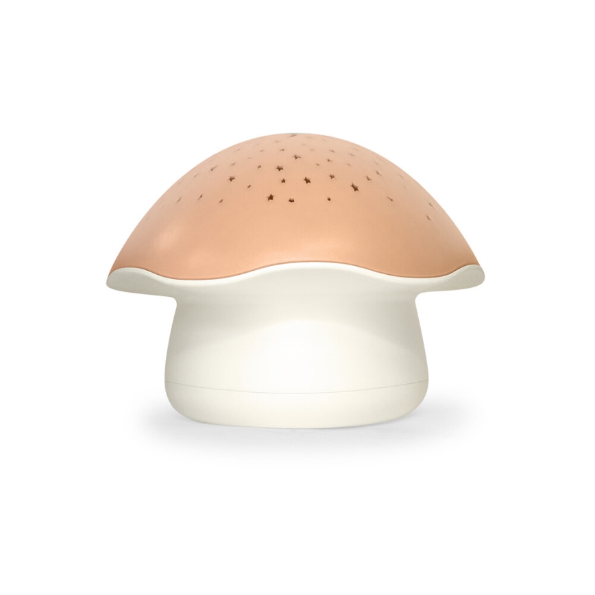 PABOBO - Проєктор з мелодією STAR MUSHROOM 3xAA лососево-рожевий