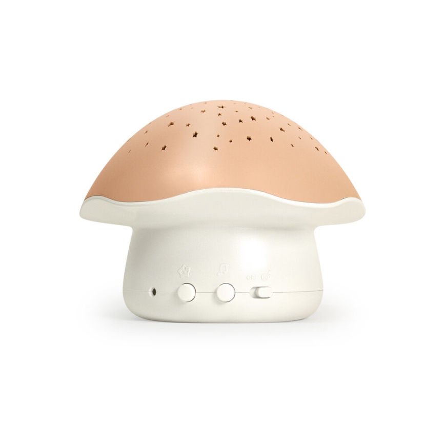 PABOBO - Проєктор з мелодією STAR MUSHROOM 3xAA лососево-рожевий