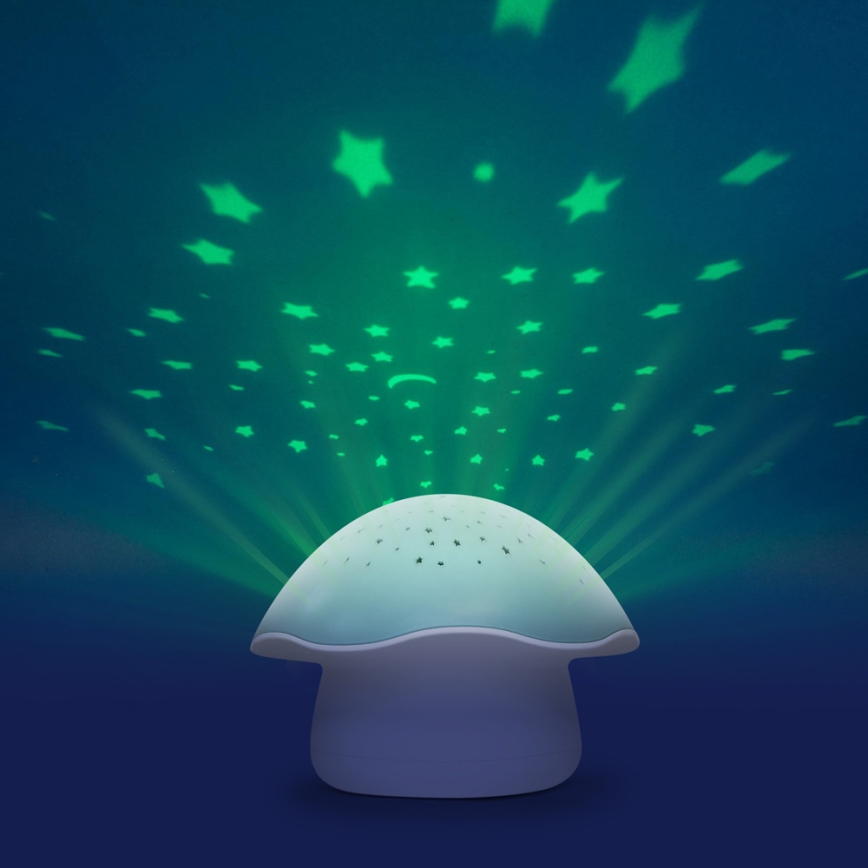 PABOBO - Проєктор з мелодією STAR MUSHROOM 3xAA синій