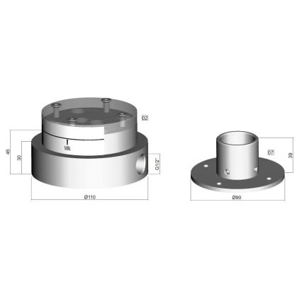Paffoni - Монтажний корпус для підлогового змішувача ванни LIGHT