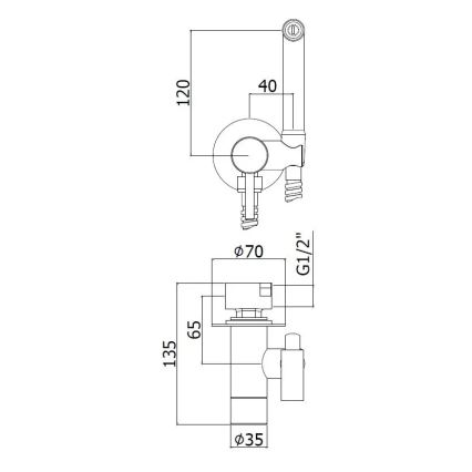 Paffoni - Настінний комплект з ручним біде-розпилювачем для прихованого монтажу KIT полірований хром