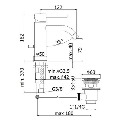 Paffoni - смеситель для раковины + донный клапан LIGHT золотой