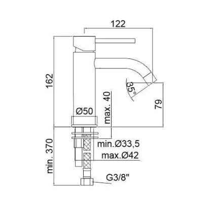 Paffoni - смеситель для раковины LIGHT чёрный