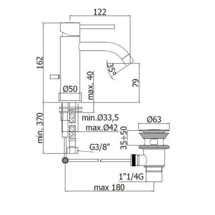 Paffoni - Смеситель для раковины LIGHT из нержавеющей стали