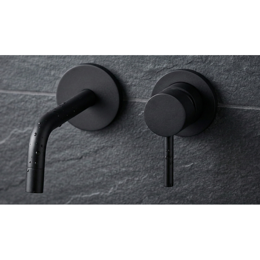 Paffoni - Смеситель для раковины скрытого монтажа LIGHT, черный