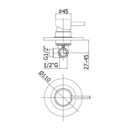Paffoni - Встраиваемый душевой смеситель LIGHT глянцевый хром