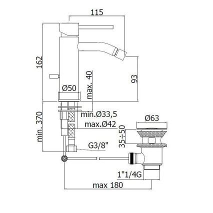 Paffoni - Змішувач для біде LIGHT, глянцевий хром