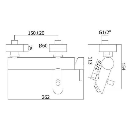Паффоні - Змішувач для ванни ЛАЙТ ЕКСКЛЮЗИВ, золотий