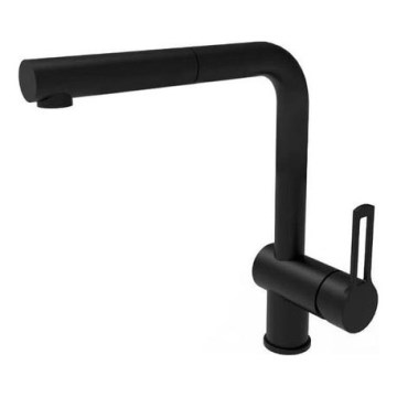 Paffoni - Кухонний змішувач для мийки з висувною лійкою RINGO, чорний
