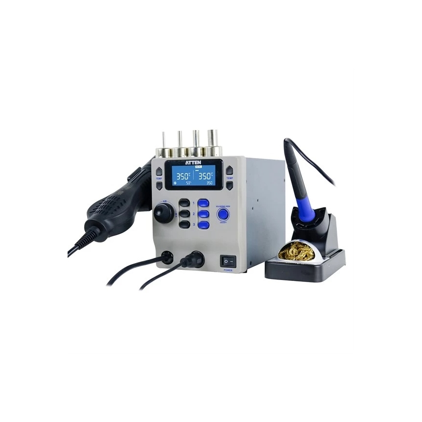 Паяльная станция с функцией горячего воздуха и ЖК-дисплеем 800W/230V