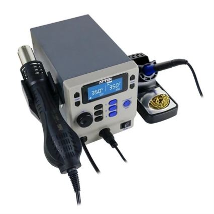 Паяльная станция с функцией горячего воздуха и ЖК-дисплеем 800W/230V