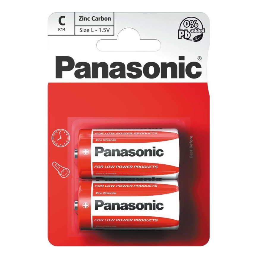 Panasonic - 2 шт. Вугільно-цинкова батарея C 1,5V