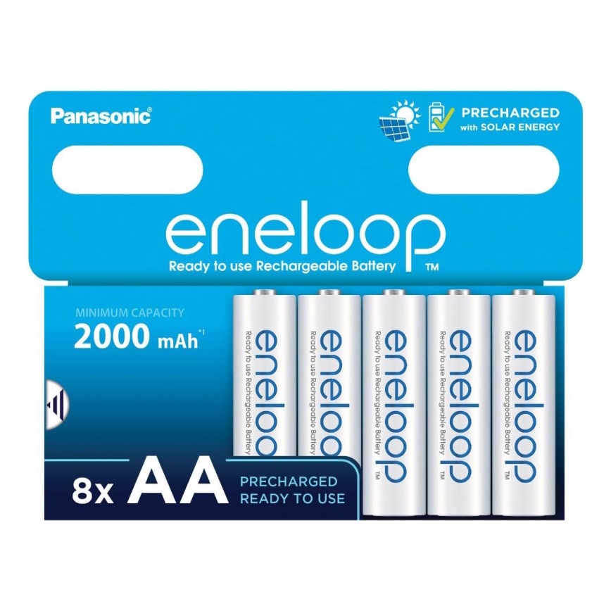 Panasonic - 8 шт. Акумуляторна батарея AA Eneloop 2000 mAh
