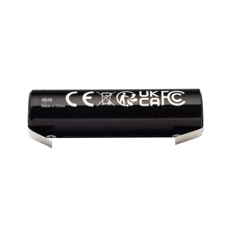 PATONA - Акумулятор 18650 Li-lon 3000mAh PREMIUM 3,7V з стрічковими штифтами для пайки