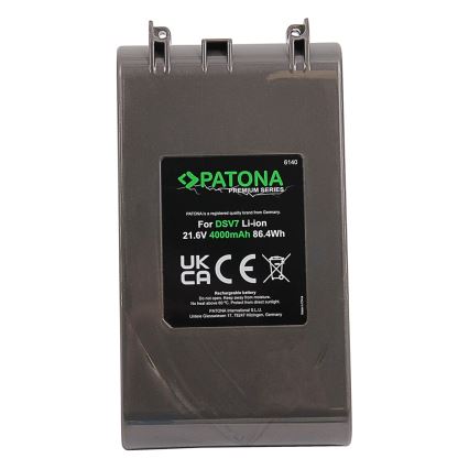 PATONA - Акумулятор Dyson V7 4000mAh Li-lon 21,6V PREMIUM