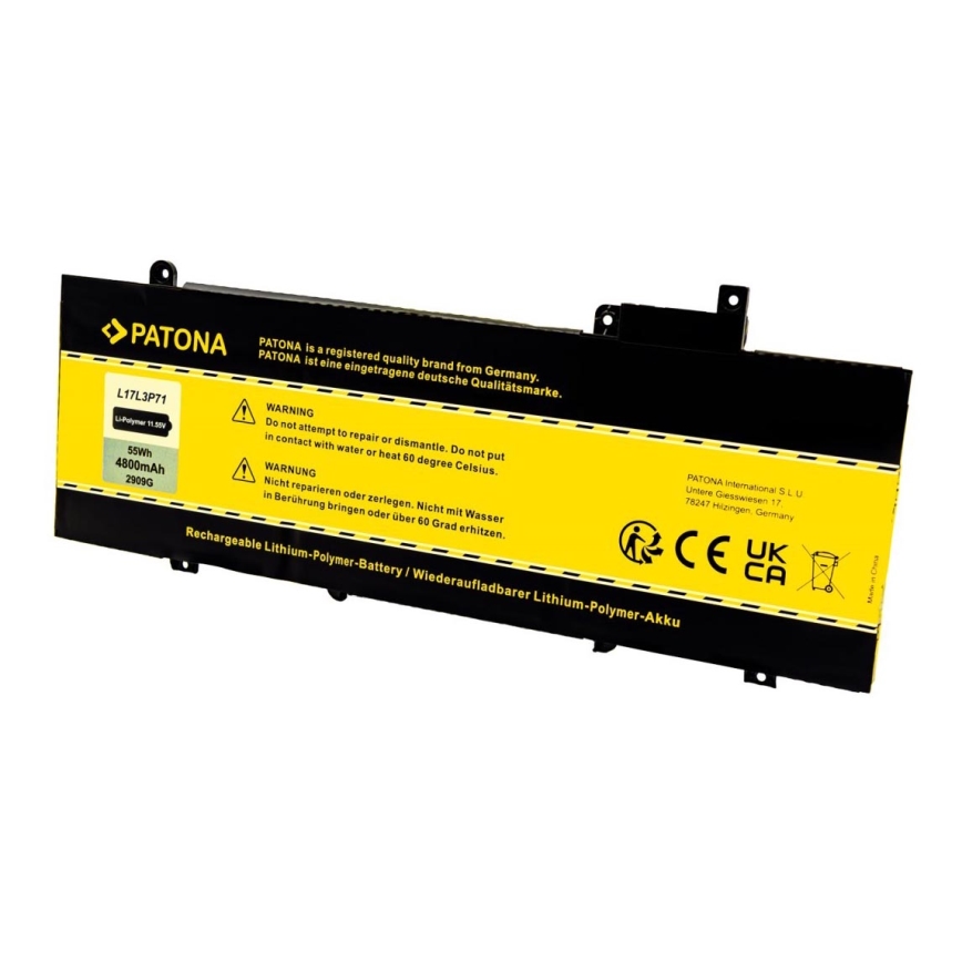 PATONA - Акумулятор Lenovo Thinkpad T480S 4800mAh Li-Pol 11,55V