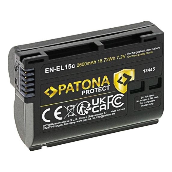 PATONA - Акумулятор Nikon EN-EL15C 2600mAh Li-Ion Protect