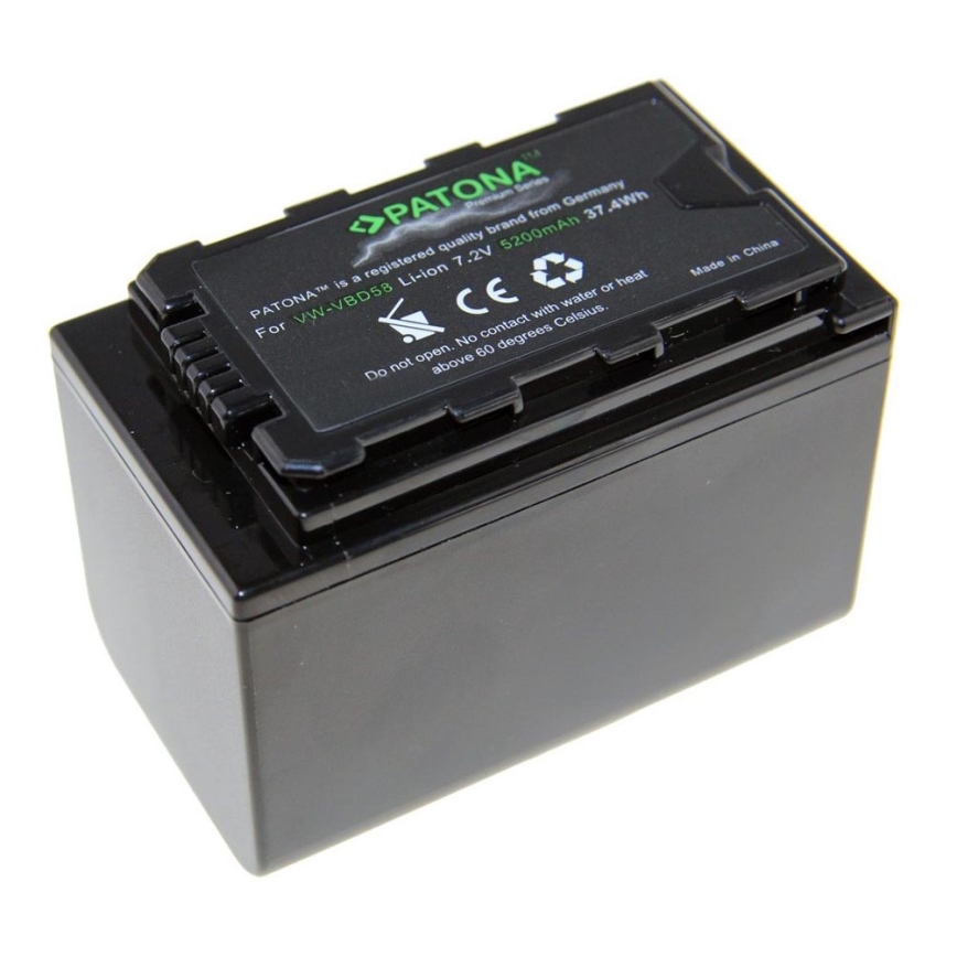 PATONA - Акумулятор Panasonic VW-VBD58 5200mAh Li-Ion