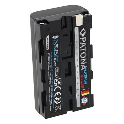 PATONA - Акумулятор Sony NP-F550/F330/F570 3500mAh Li-Ion Platinum зарядка USB-C