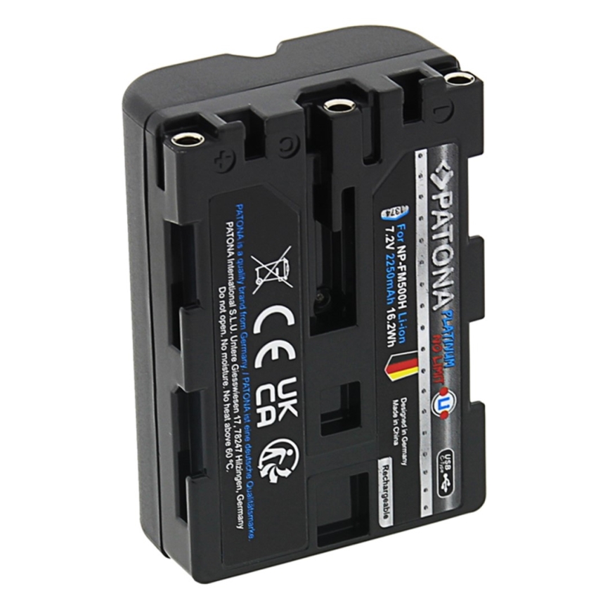 PATONA - Акумулятор Sony NP-FM500H 2250mAh Li-Ion Platinum зарядка USB-C