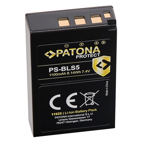 PATONA - Акумулятор Olympus BLS5 1100mAh Li-Ion Protect
