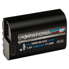 PATONA - Акумулятор Panasonic DMW-BLK22 2400mAh Li-Ion Platinum USB-C зарядка