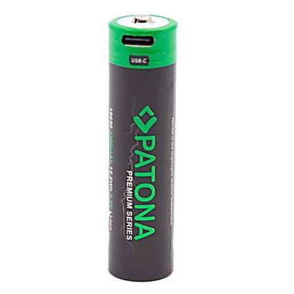 PATONA - Аккумулятор 18650 Li-lon 3350mAh PREMIUM 3,7V c USB-C зарядкой
