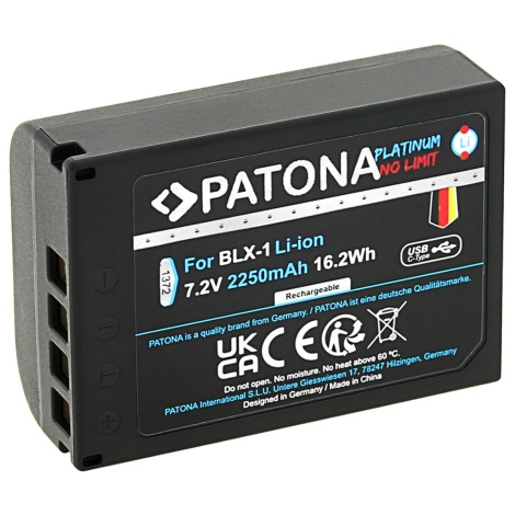 PATONA - Аккумулятор Olympus BLX-1 2400mAh Li-Ion Platinum зарядка USB-C