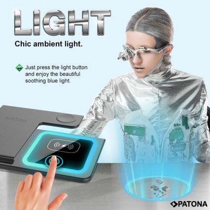 PATONA - Беспроводное зарядное устройство 3в1 для iPhone черный