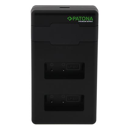 PATONA - Быстрое зарядное устройство Dual Canon LP-E17 + кабель USB-C 0,6м