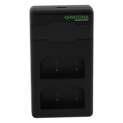 PATONA - Быстрое зарядное устройство Dual Olympus BLX-1 + кабель USB-C 0,6м