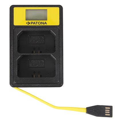 PATONA - Двойное зарядное устройство Sony NP-FZ100 с ЖК-экраном, USB