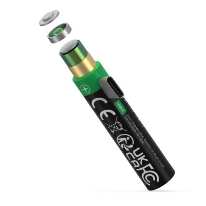 PATONA - НАБІР 4x Акумулятор AAA/LR03 Li-Pol 500mAh 1,5V з USB-C зарядкою