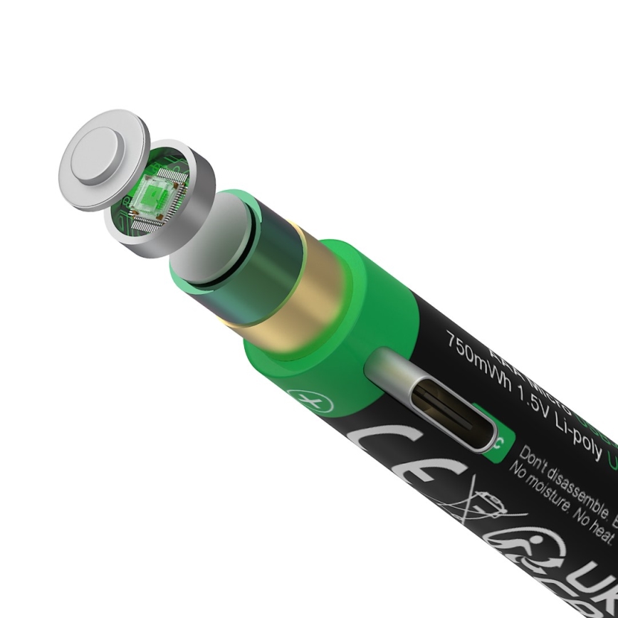 PATONA - НАБІР 4x Акумулятор AAA/LR03 Li-Pol 500mAh 1,5V з USB-C зарядкою