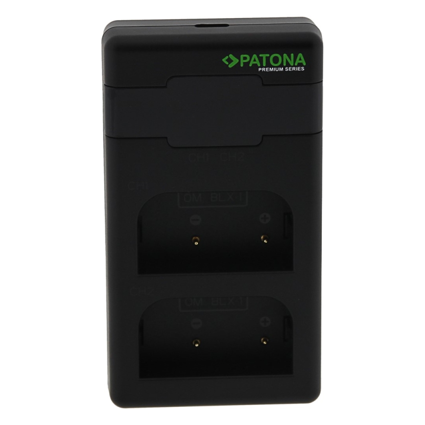 PATONA - Швидкий зарядний пристрій Dual Olympus BLX-1 + кабель USB-C 0,6 м