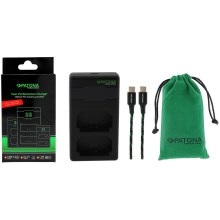 PATONA - Швидкий зарядний пристрій Dual Sony NP-FZ100 +кабель USB-C 0,6 м
