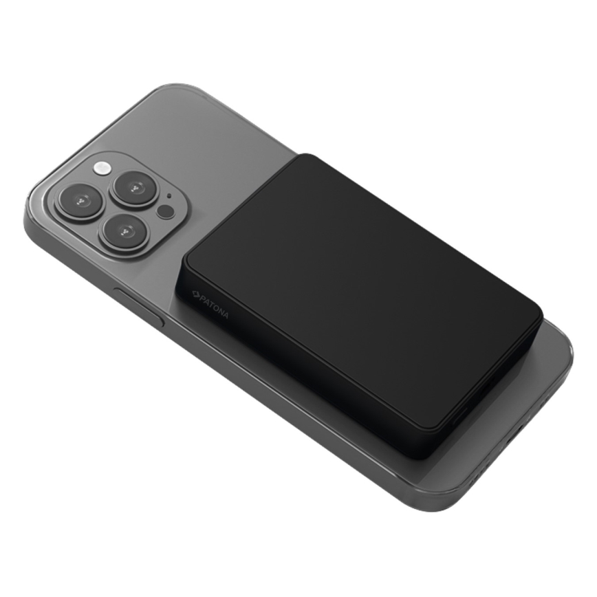 PATONA - Внешний аккумулятор 10000mAh Li-Pol-PD20W MagSafe USB-C и Qi-зарядка