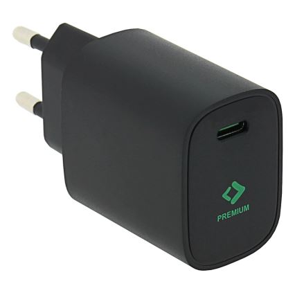 PATONA - Зарядний адаптер USB-C Power delivery 20W/230V чорний