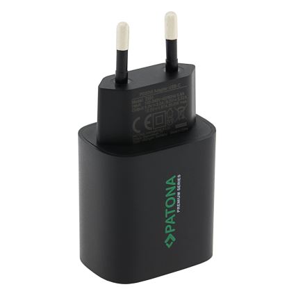 PATONA - Зарядний адаптер USB-C Power delivery 20W/230V чорний