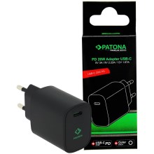 PATONA - Зарядний адаптер USB-C Power delivery 20W/230V чорний