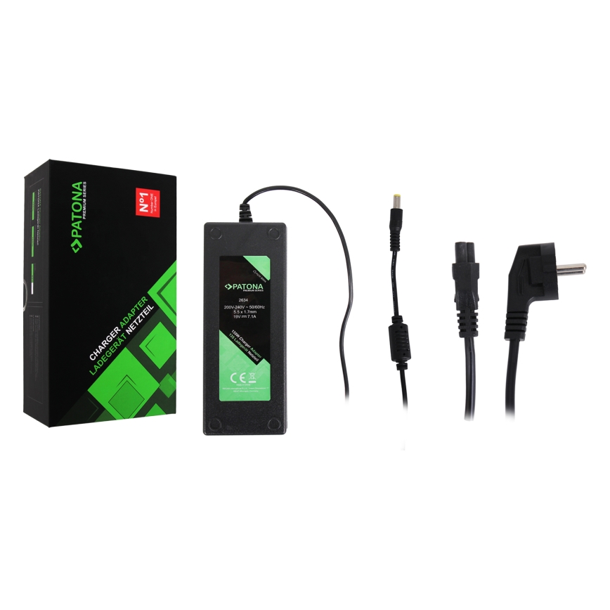 PATONA - Зарядний пристрій Acer PREMIUM 19V/7,1A 135W роз'єм 5,5x1,7мм
