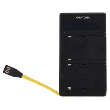PATONA - Зарядний пристрій Dual Sony NP-F970/F960/F950 USB